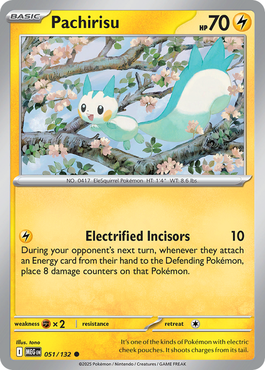 Pachirisu - 051/132 - - MEGA EVOLUTION - Pokemon - Common | AA45-9