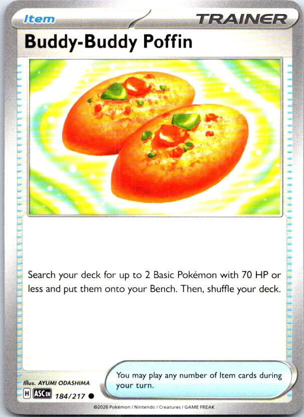 Buddy-Buddy Poffin - 184/217 - - ASCENDED HEROES - Pokemon - Common | AC24-24