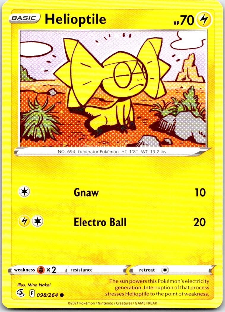 Helioptile - 098/264 - - FUSION STRIKE - Pokemon - Common | AB33-50