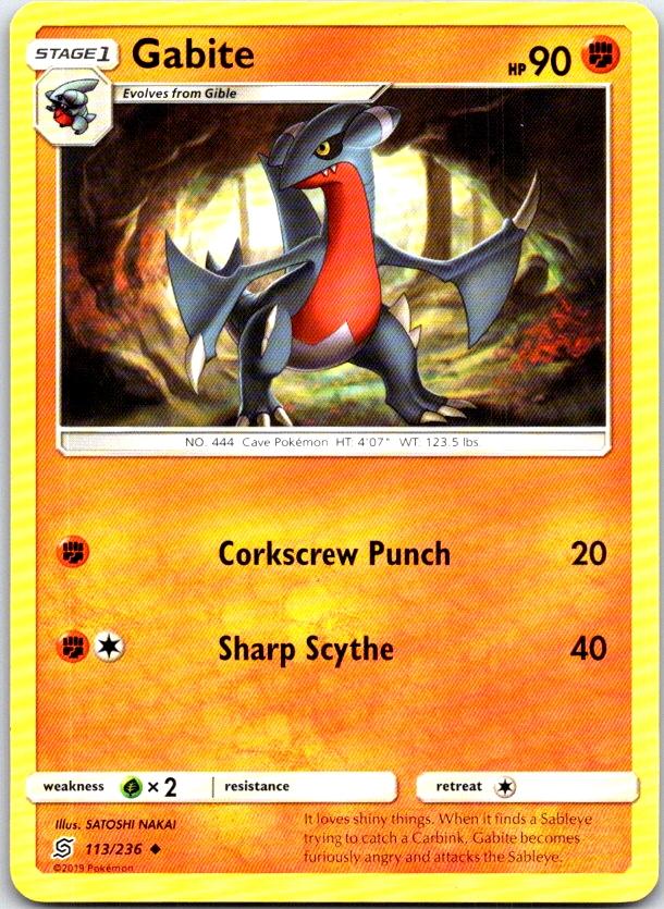 Gabite - 113/236 - - UNIFIED MINDS - Pokemon - Uncommon | AC02-18