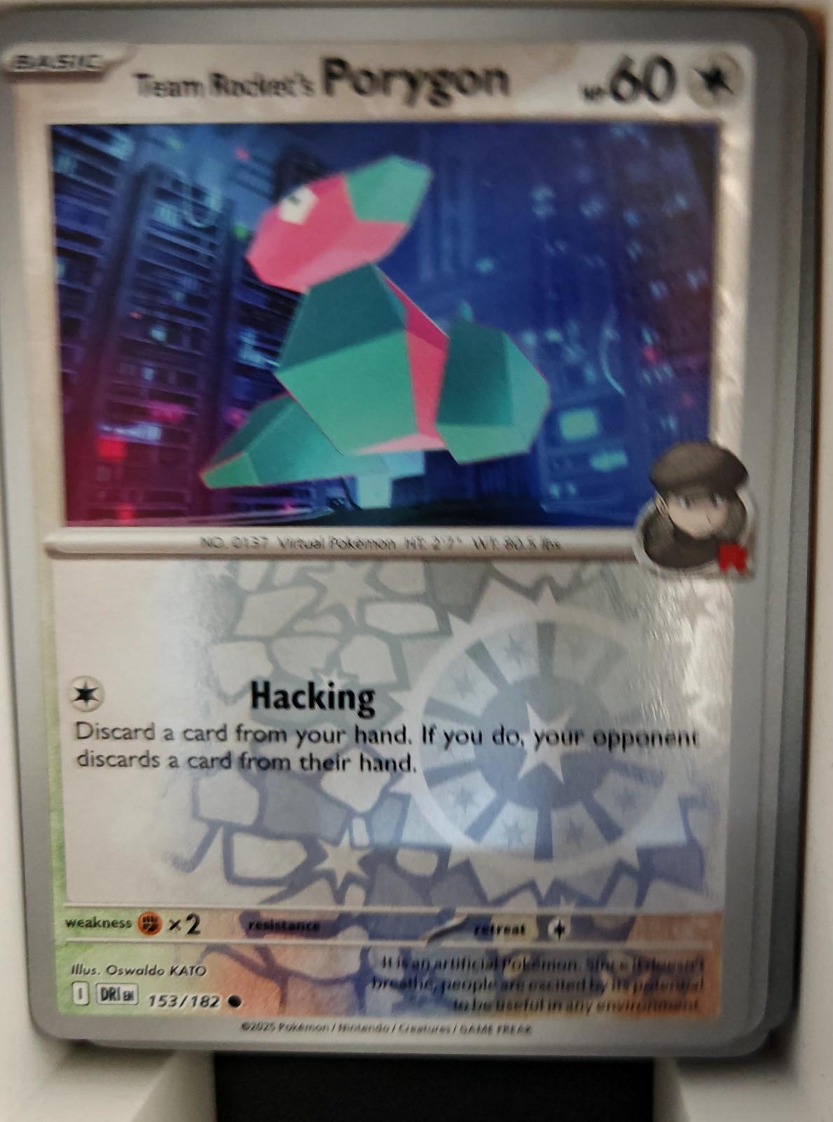 Team Rocket's Porygon - 153/182 - Reverse Holo - DESTINED RIVALS - Pokemon - | AA19-65