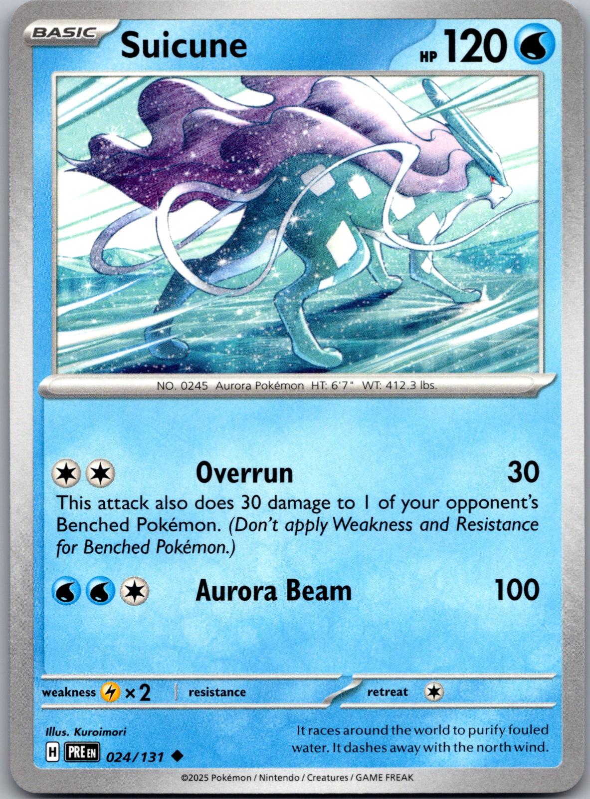 Suicune - 024/131 - - PRISMATIC EVOLUTIONS - Pokemon - Uncommon | AA81-42