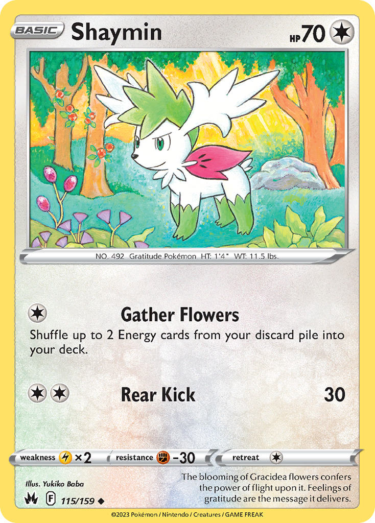 Shaymin - 115/159 - - CROWN ZENITH - Pokemon - Uncommon | AA105-44