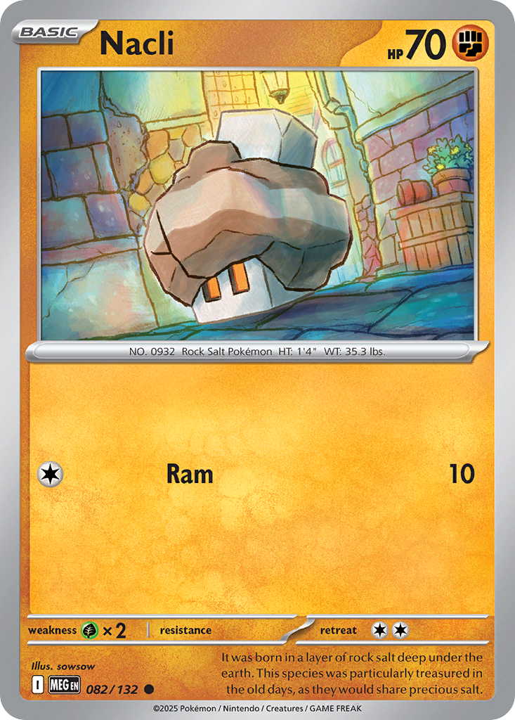 Nacli - 082/132 - Reverse Holo - MEGA EVOLUTION - Pokemon - Common | AA20-44