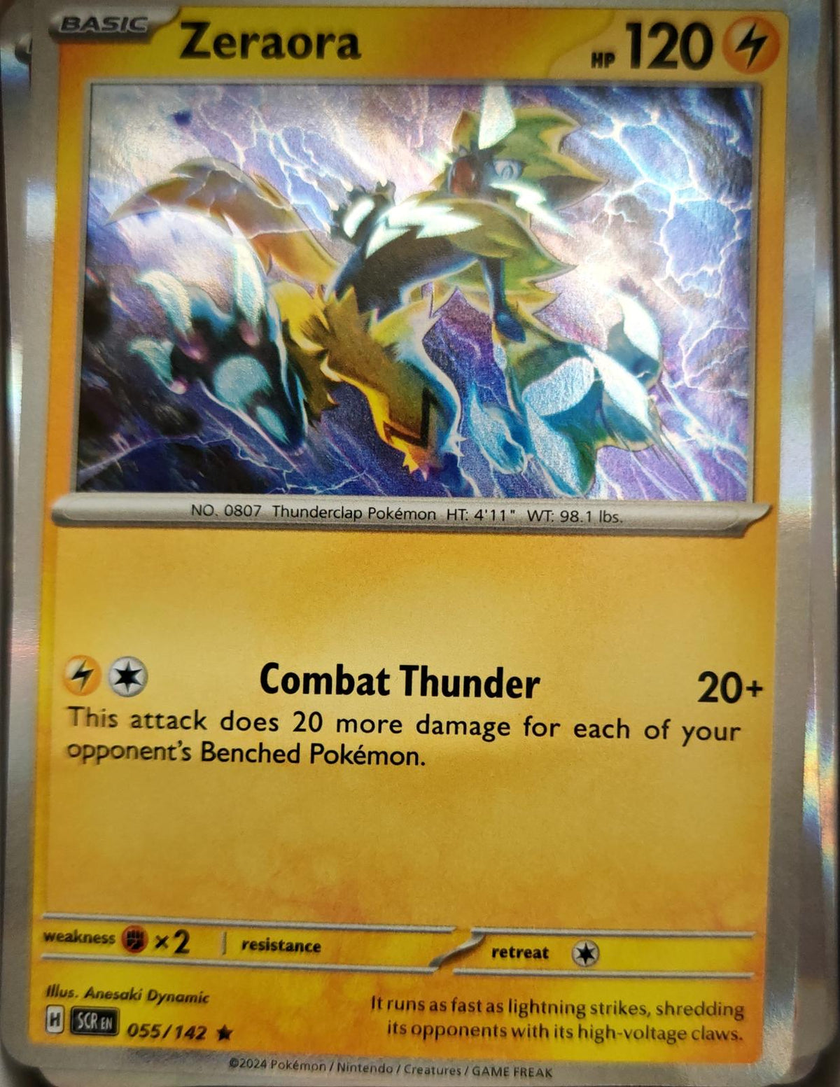 Zeraora - 55/142 - Holo - STELLAR CROWN - Pokemon - Rare | AA06-67