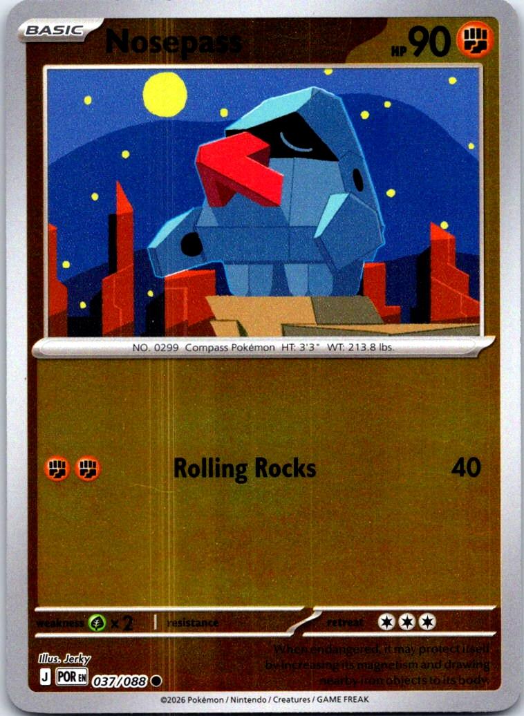 Nosepass - 037/088 - Reverse Holo - PERFECT ORDER - Pokemon - Common | AB42-53