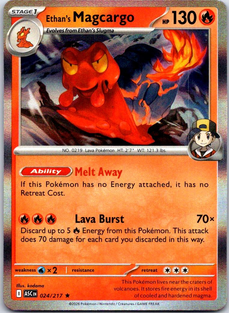 Ethan's Magcargo - 024/217 - Holo - ASCENDED HEROES - Pokemon - Rare | AB07-12