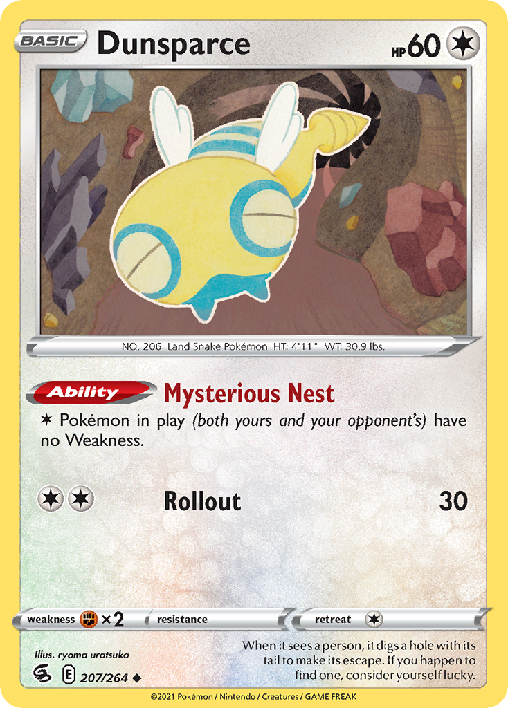 Dunsparce - 207/264 - - FUSION STRIKE - Pokemon - Uncommon | AA73-42