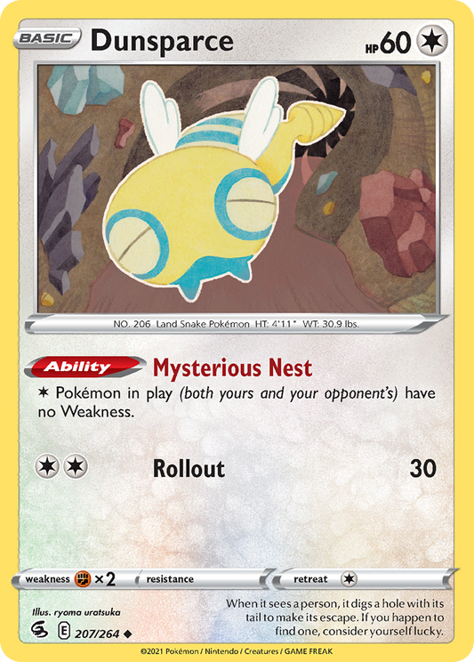 Dunsparce - 207/264 - - FUSION STRIKE - Pokemon - Uncommon | AA73-42