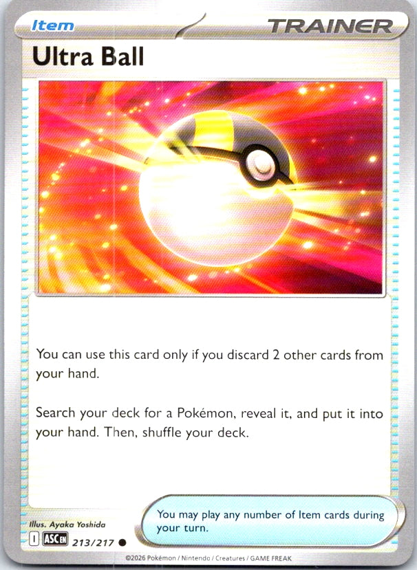 Ultra Ball - 213/217 - - ASCENDED HEROES - Pokemon - Common | AC24-1