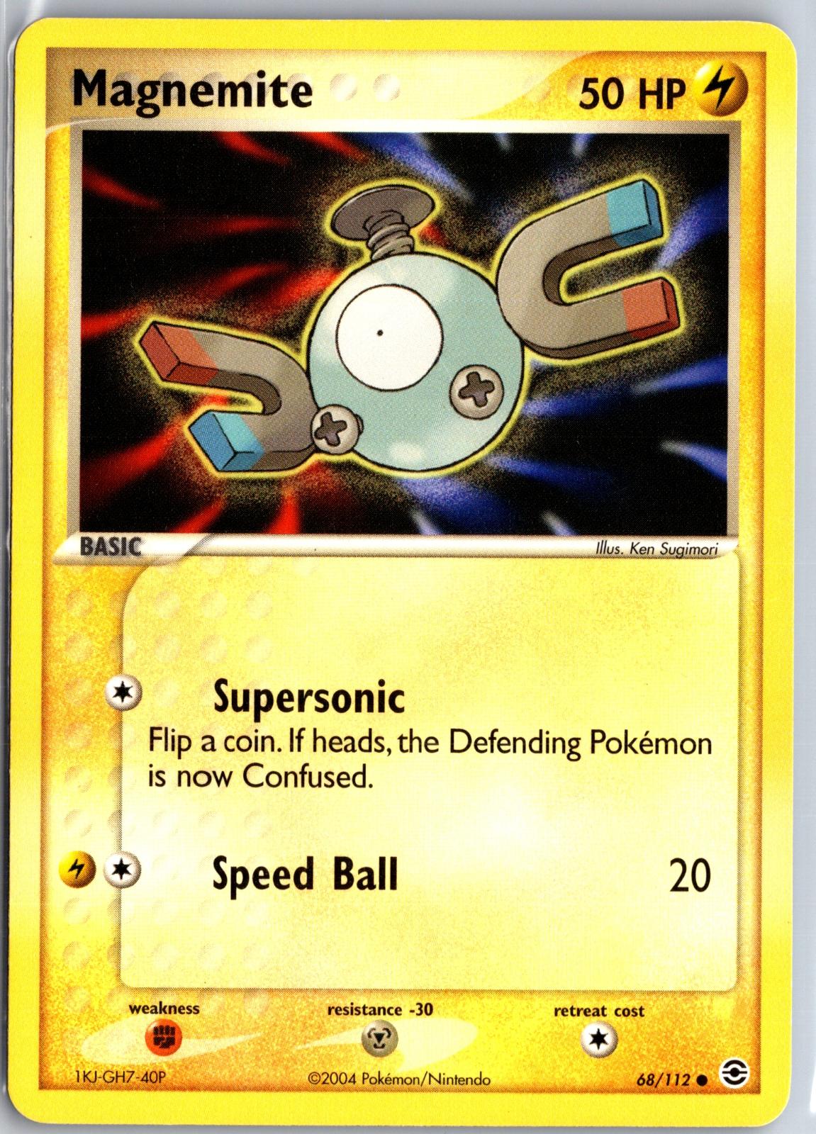 Magnemite - 68/112 - - FIRERED & LEAFGREEN - Pokemon - Common | AA113-14