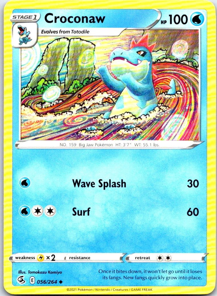 Croconaw - 056/264 - - FUSION STRIKE - Pokemon - Uncommon | AB34-22