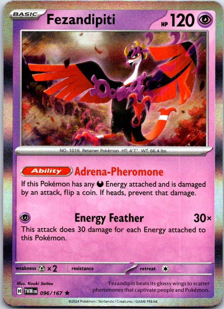 Fezandipiti - 096/167 - Holo - TWILIGHT MASQUERADE - Pokemon - Rare | AB08-15