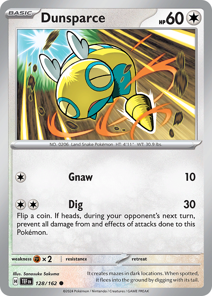 Dunsparce - 128/162 - - TEMPORAL FORCES - Pokemon - Common | AA24-62