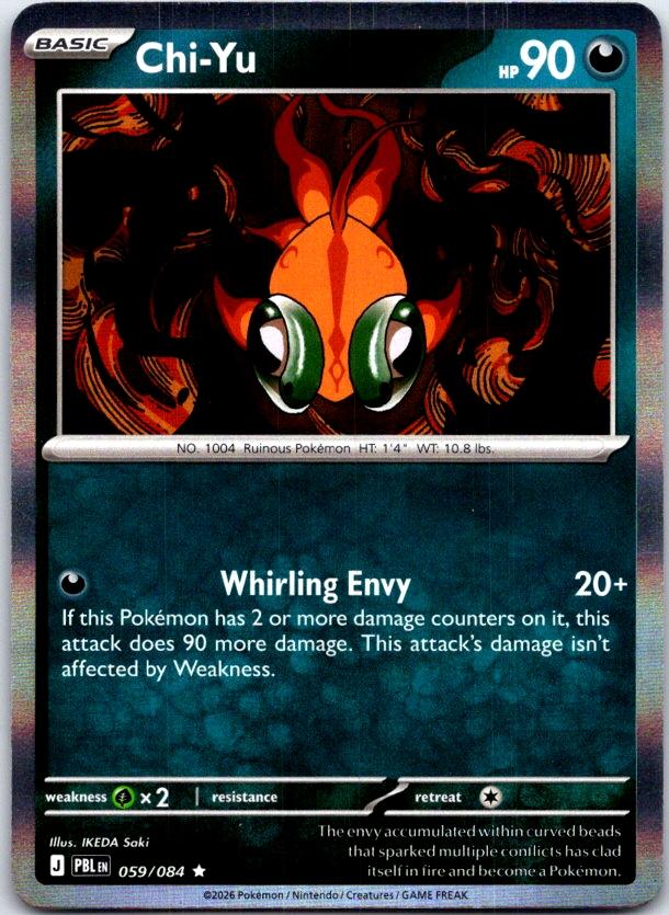 Chi-Yu - 059/084 - Holo - PITCH BLACK - Pokemon - Rare | AB99-37