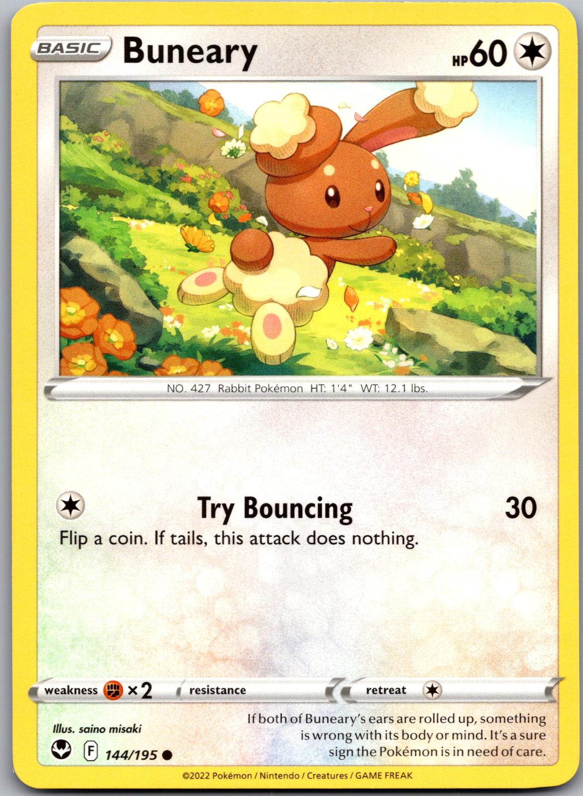 Buneary - 144/195 - - SILVER TEMPEST - Pokemon - Common | AA90-35