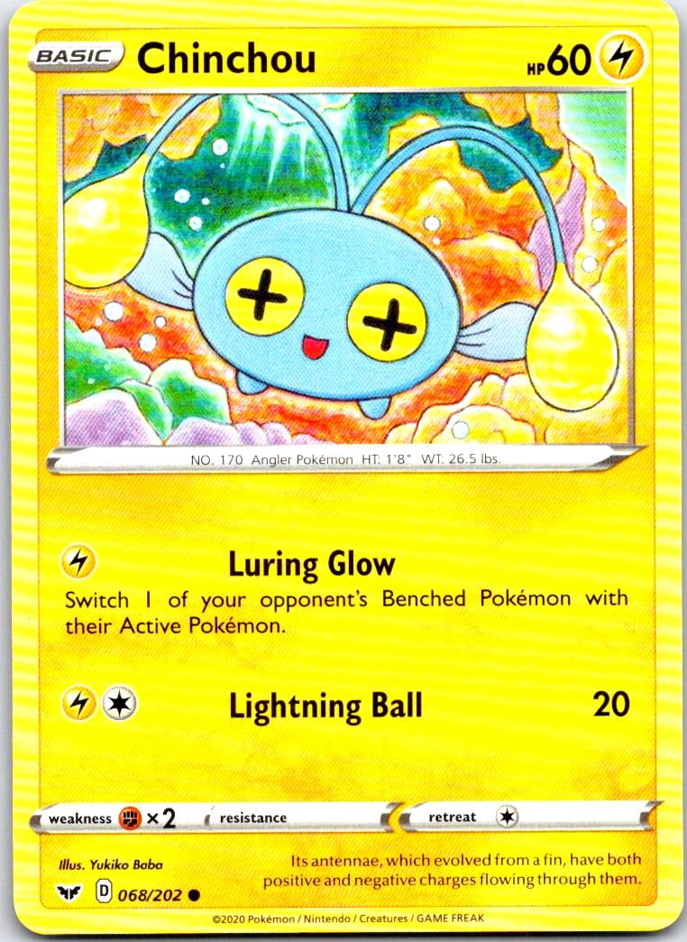 Chinchou - 068/202 - - SWORD & SHIELD - Pokemon - Common | AB74-47