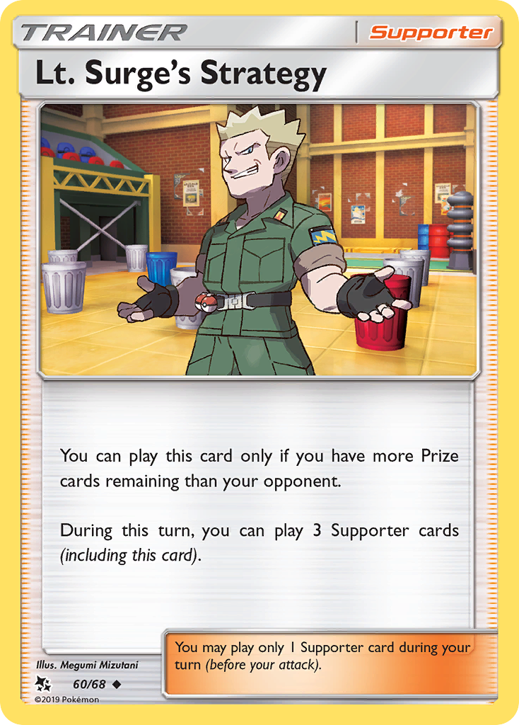 Lt. Surge's Strategy - 60/68 - - HIDDEN FATES - Pokemon - Uncommon | AA70-7