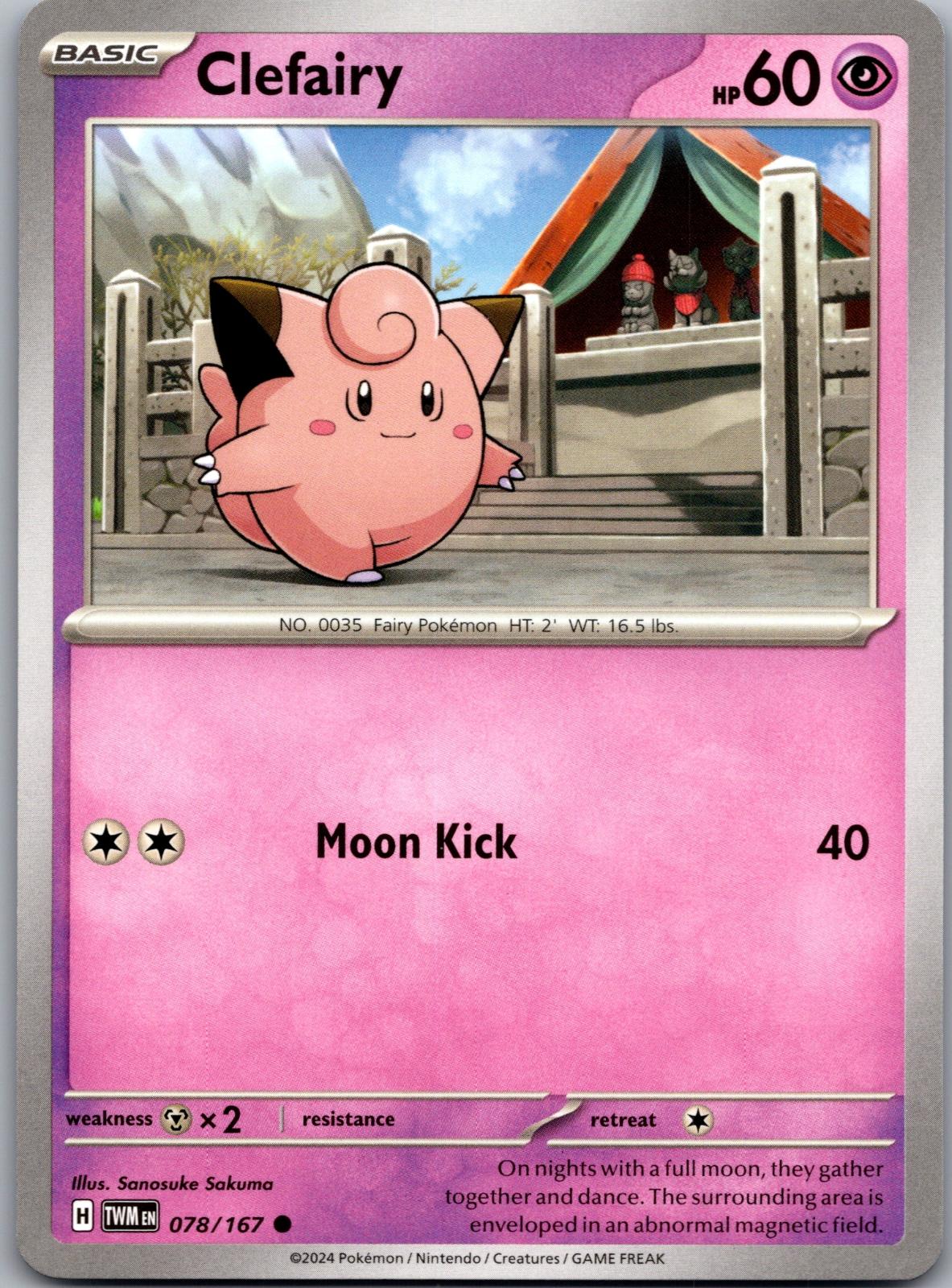 Clefairy - 078/167 - - TWILIGHT MASQUERADE - Pokemon - Common | AA86-22