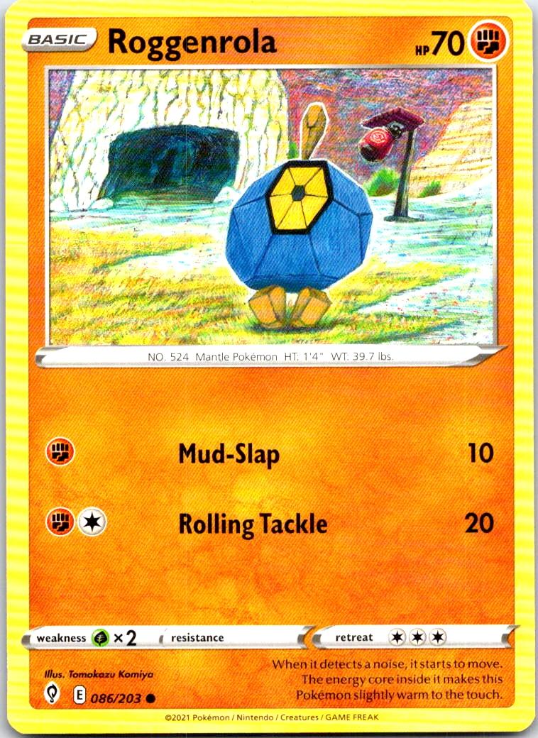 Roggenrola - 086/203 - - EVOLVING SKIES - Pokemon - Common | AB36-2