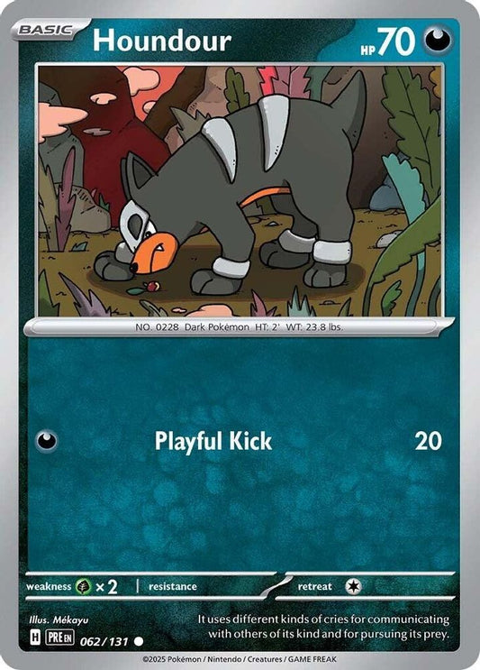 Houndour - 062/131 - - PRISMATIC EVOLUTIONS - Pokemon - Common | AA27-1