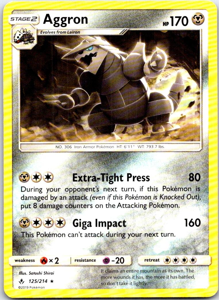 Aggron - 125/214 - - UNBROKEN BONDS - Pokemon - Rare | AB61-16