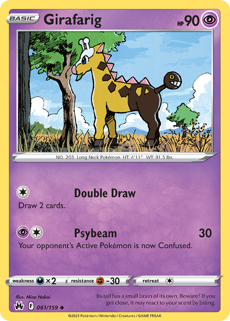 Girafarig - 061/159 - - CROWN ZENITH - Pokemon - Uncommon | AA102-1
