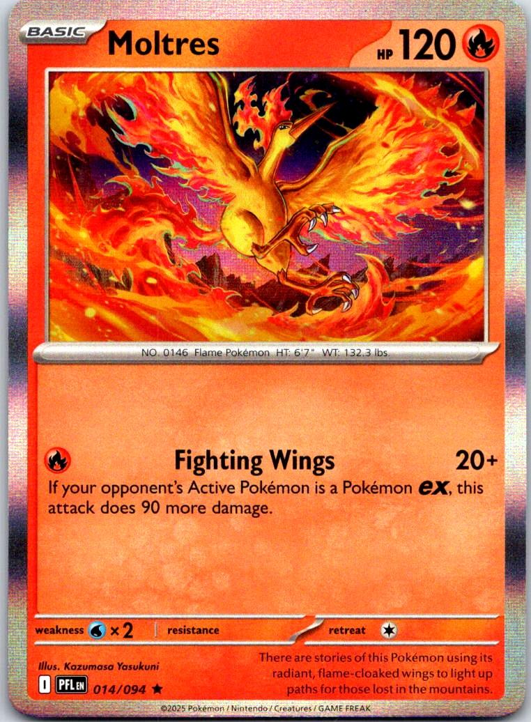Moltres - 014/094 - Holo - PHANTASMAL FLAMES - Pokemon - Rare | AA121-26