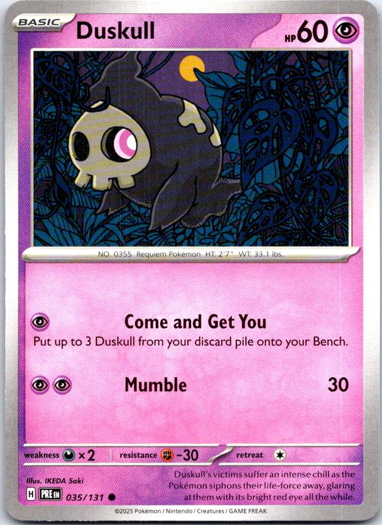 Duskull - 035/131 - - PRISMATIC EVOLUTIONS - Pokemon - Common | AB59-19