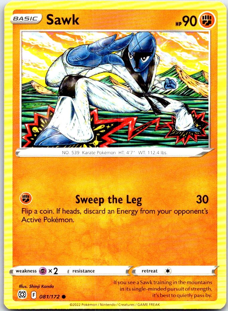 Sawk - 081/172 - - BRILLIANT STARS - Pokemon - Common | AB67-11