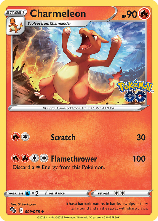 Charmeleon - 009/078 - - POKEMON GO - Pokemon - Uncommon | AA90-10