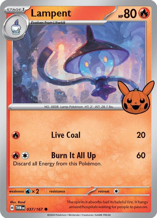 Lampent - 037/167 - - TRICK OR TRADE BOOSTER 2024 - Pokemon - Common | AA48-79