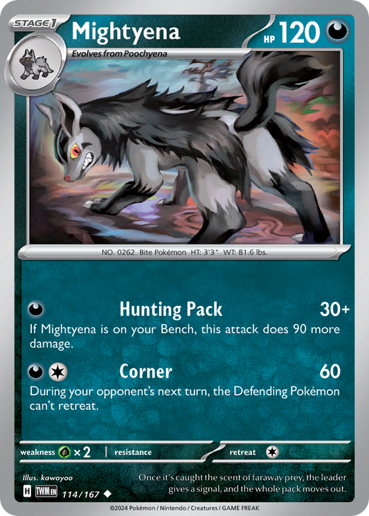Mightyena - 114/167 - - TWILIGHT MASQUERADE - Pokemon - Uncommon | AA86-45