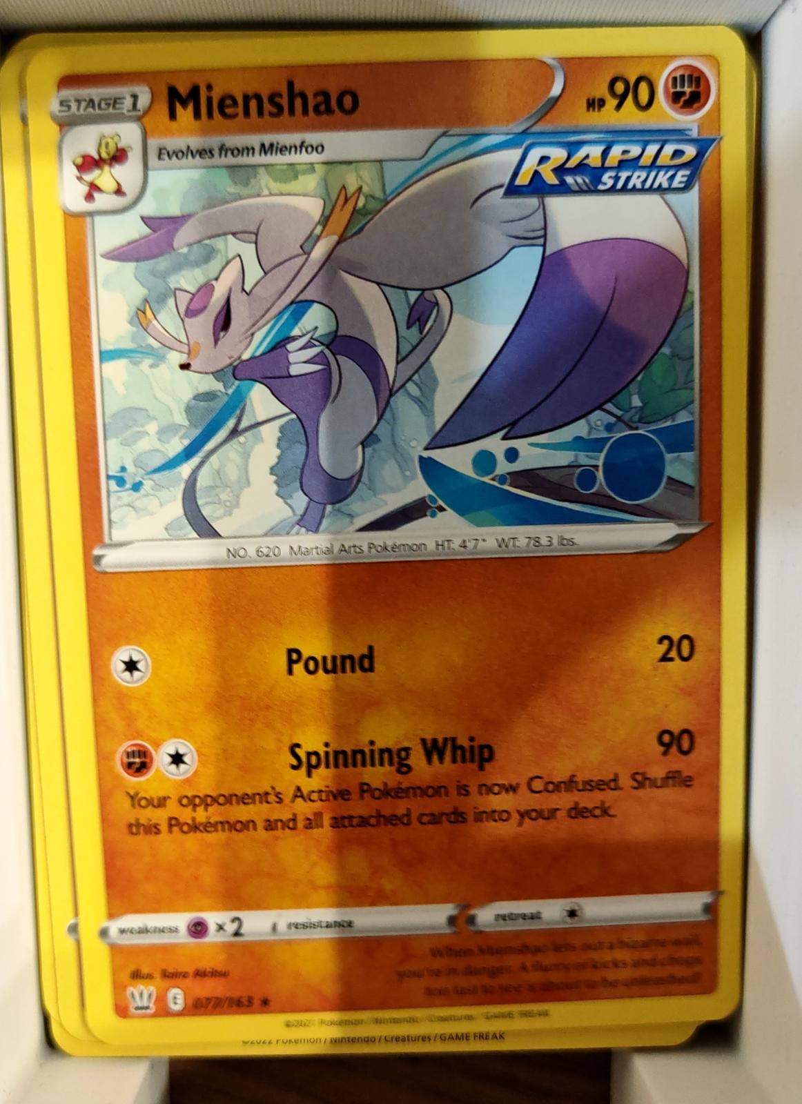 Mienshao - 077/163 - - BATTLE STYLES - Pokemon - Rare | AA73-36