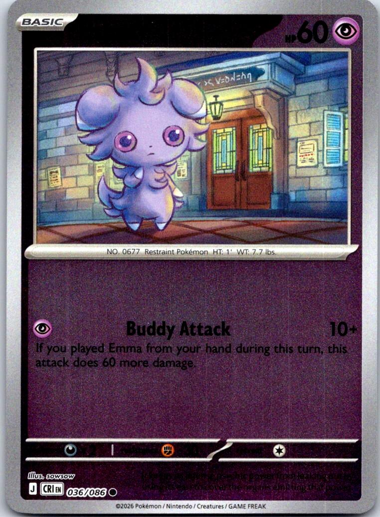 Espurr - 036/086 - Reverse Holo - CHAOS RISING - Pokemon - Common | AA126-8