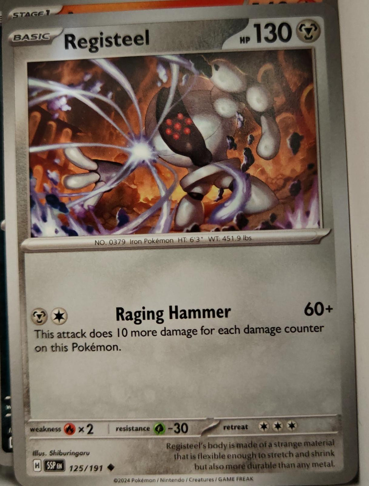 Registeel - 125/191 - - SURGING SPARKS - Pokemon - Uncommon | AA09-23
