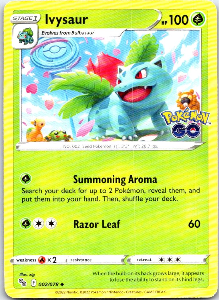Ivysaur - 002/078 - - POKEMON GO - Pokemon - Uncommon | AB60-49