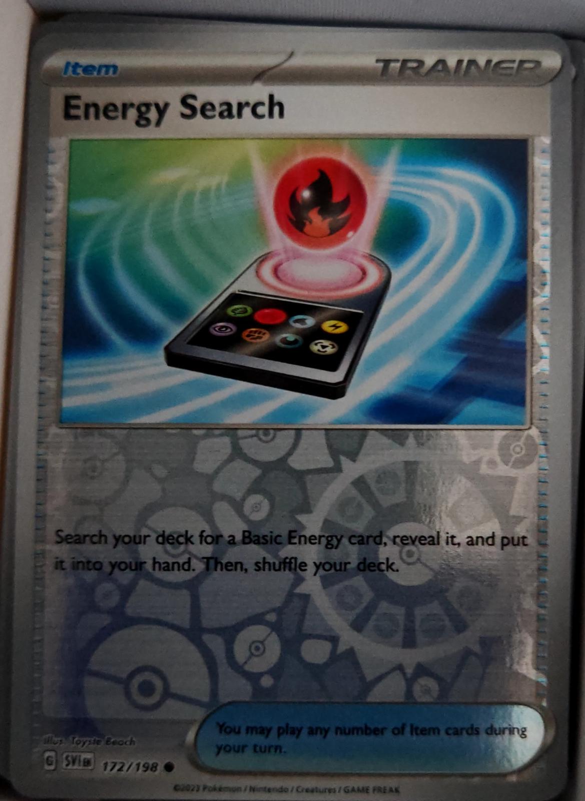 Energy Search - 172/198 - Reverse Holo - SCARLET & VIOLET - Pokemon - | AA44-56