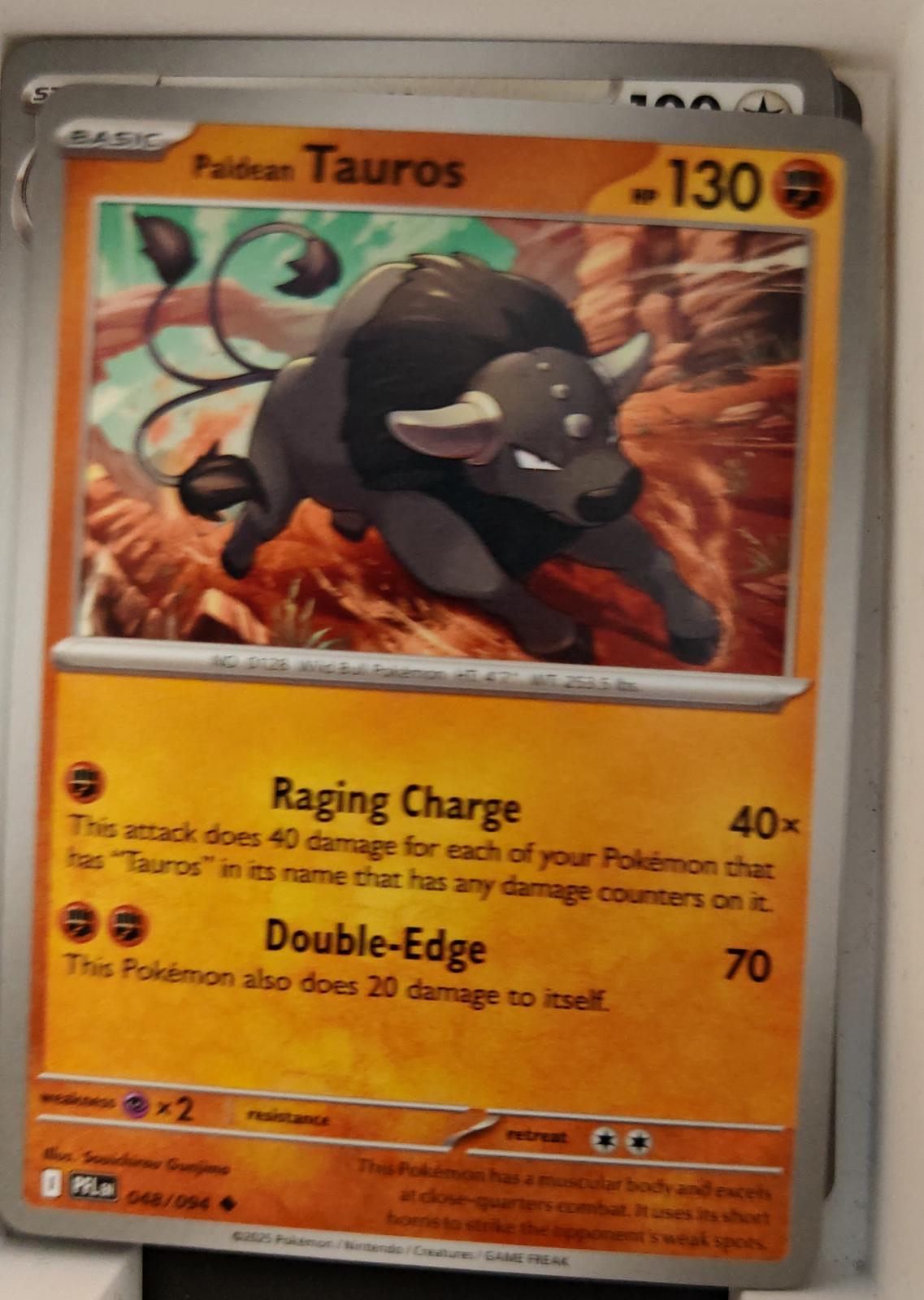Paldean Tauros - 048/094 - - PHANTASMAL FLAMES - Pokemon - Uncommon | AA27-17