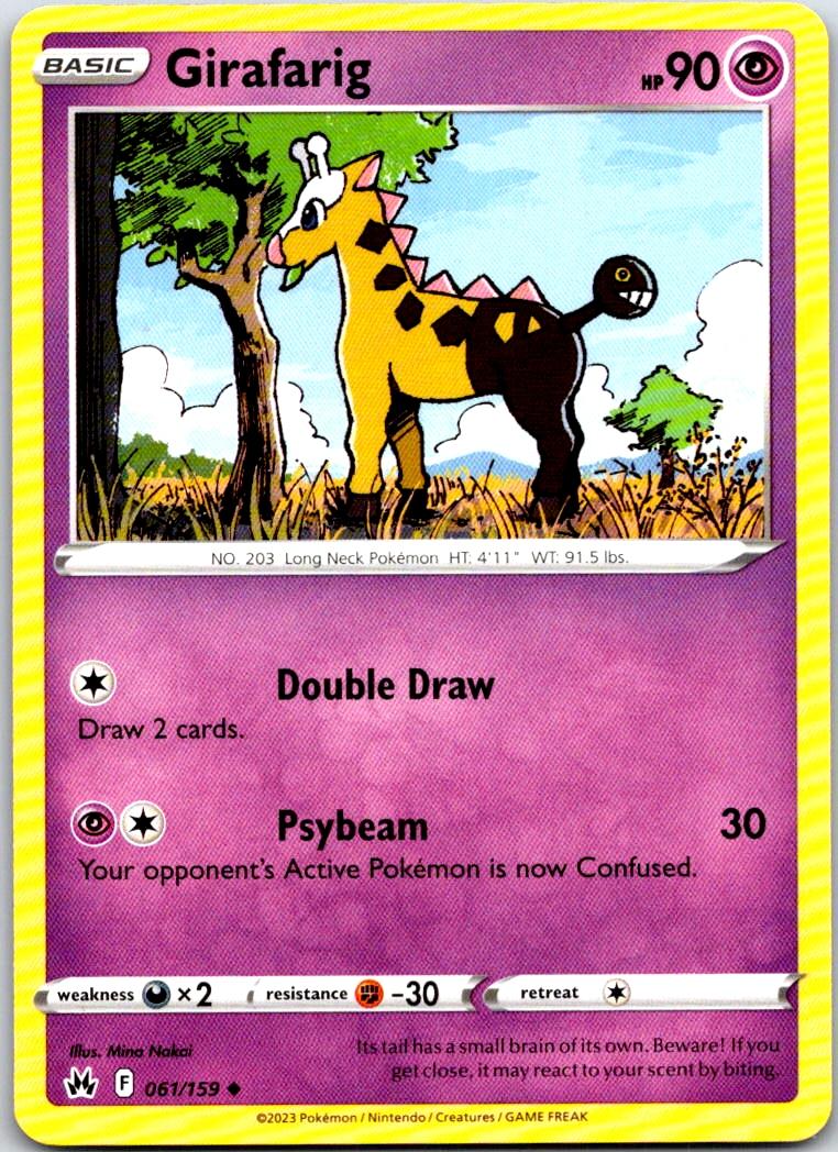 Girafarig - 061/159 - - CROWN ZENITH - Pokemon - Uncommon | AA102-8