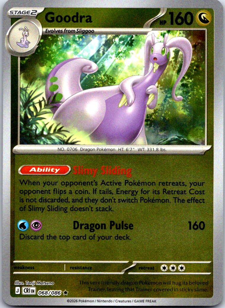 Goodra - 068/086 - Reverse Holo - CHAOS RISING - Pokemon - Rare | AA126-18