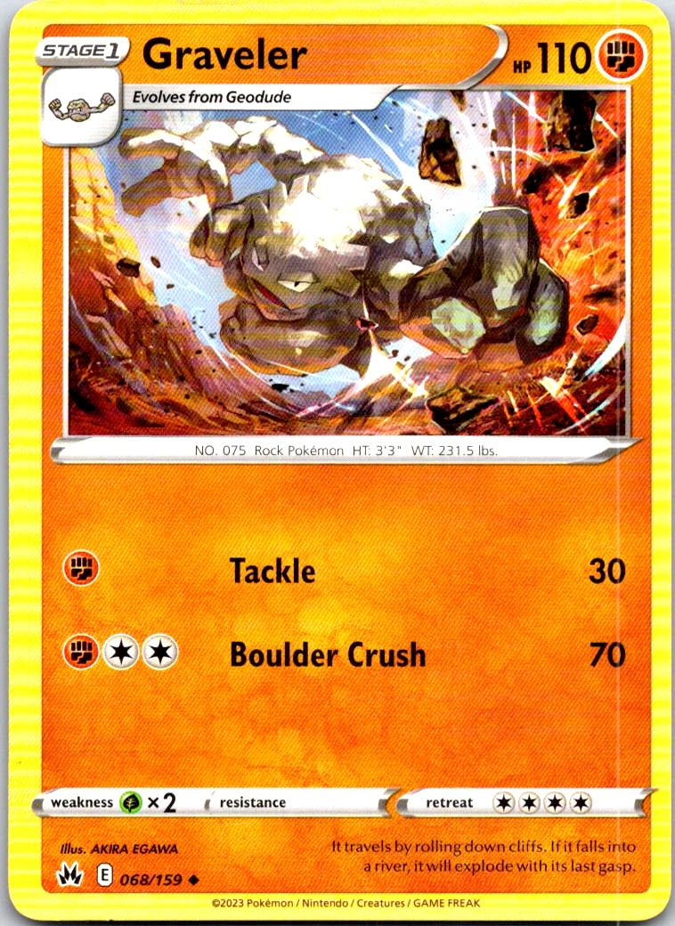 Graveler - 068/159 - - CROWN ZENITH - Pokemon - Uncommon | AB11-23