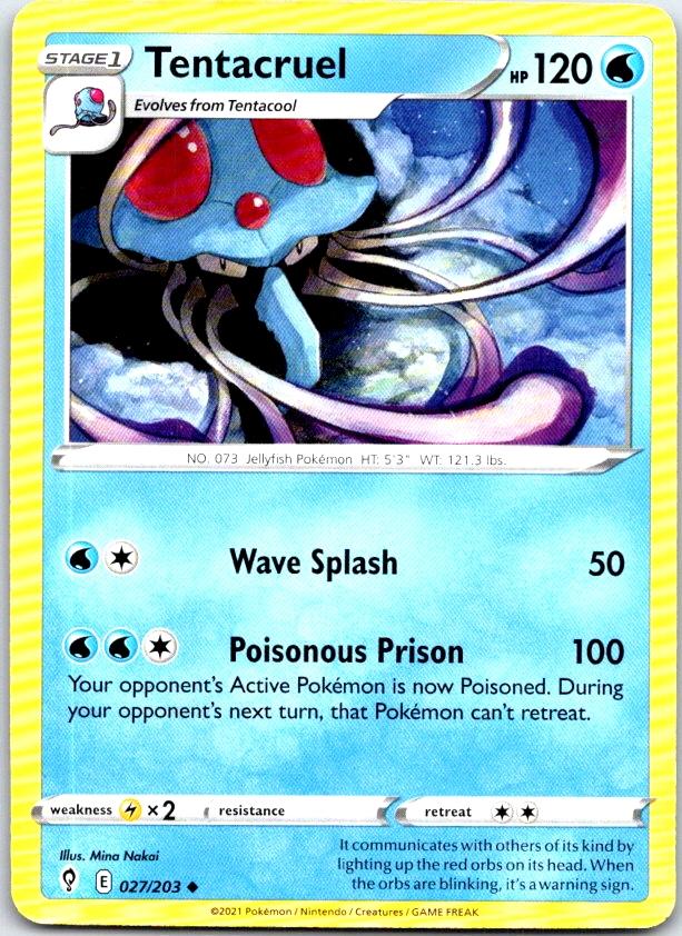 Tentacruel - 027/203 - - EVOLVING SKIES - Pokemon - Uncommon | AC02-16