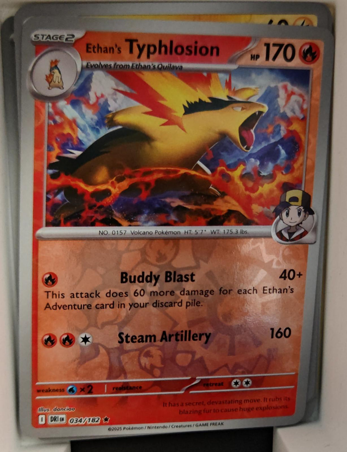 Ethan's Typhlosion - 034/182 - Reverse Holo - DESTINED RIVALS - Pokemon - | AA20-9