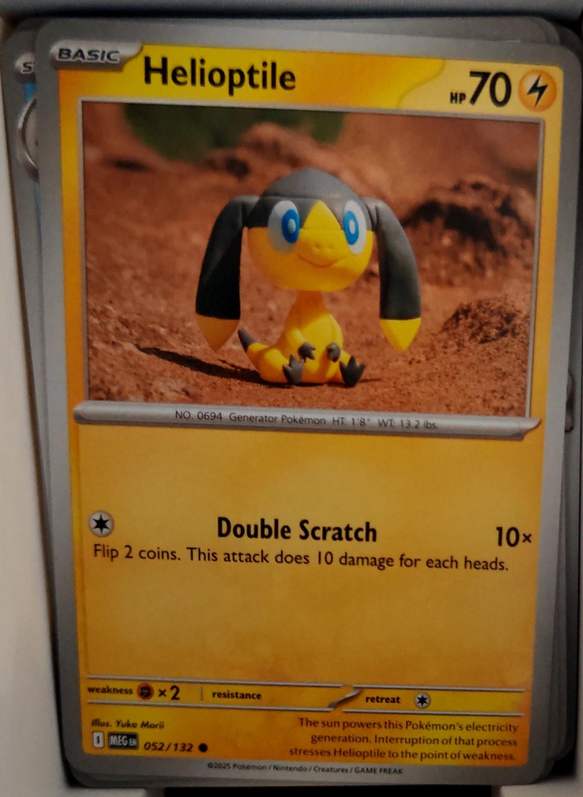 Helioptile - 052/132 - - MEGA EVOLUTION - Pokemon - Common | AA39-39