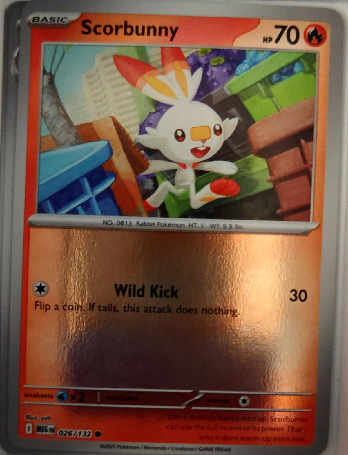 Scorbunny - 026/132 - Reverse Holo - MEGA EVOLUTION - Pokemon - Common | AA55-4