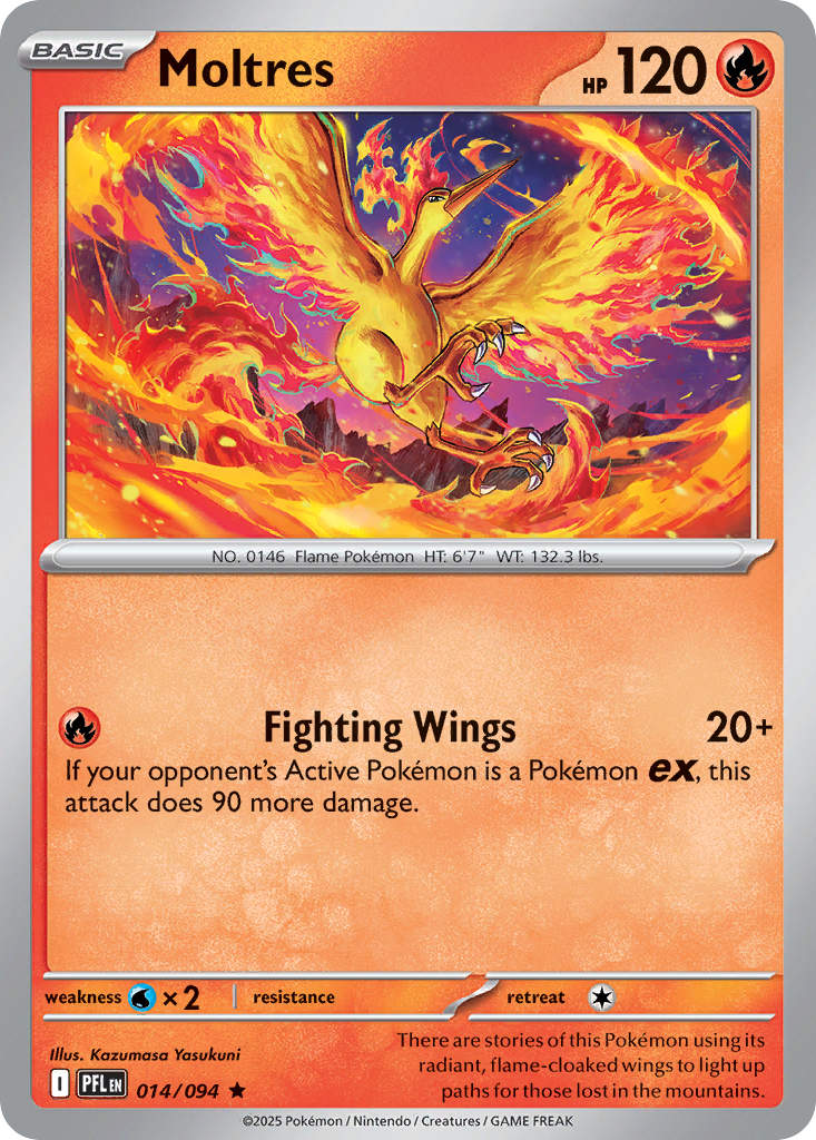 Moltres - 014/094 - Holo - PHANTASMAL FLAMES - Pokemon - Rare | AA20-61