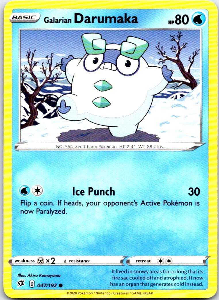 Galarian Darumaka - 047/192 - - REBEL CLASH - Pokemon - Common | AB72-19