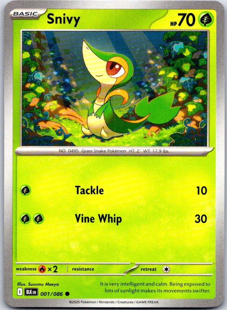 Snivy - 001/086 - - BLACK BOLT - Pokemon - Common | AA107-47