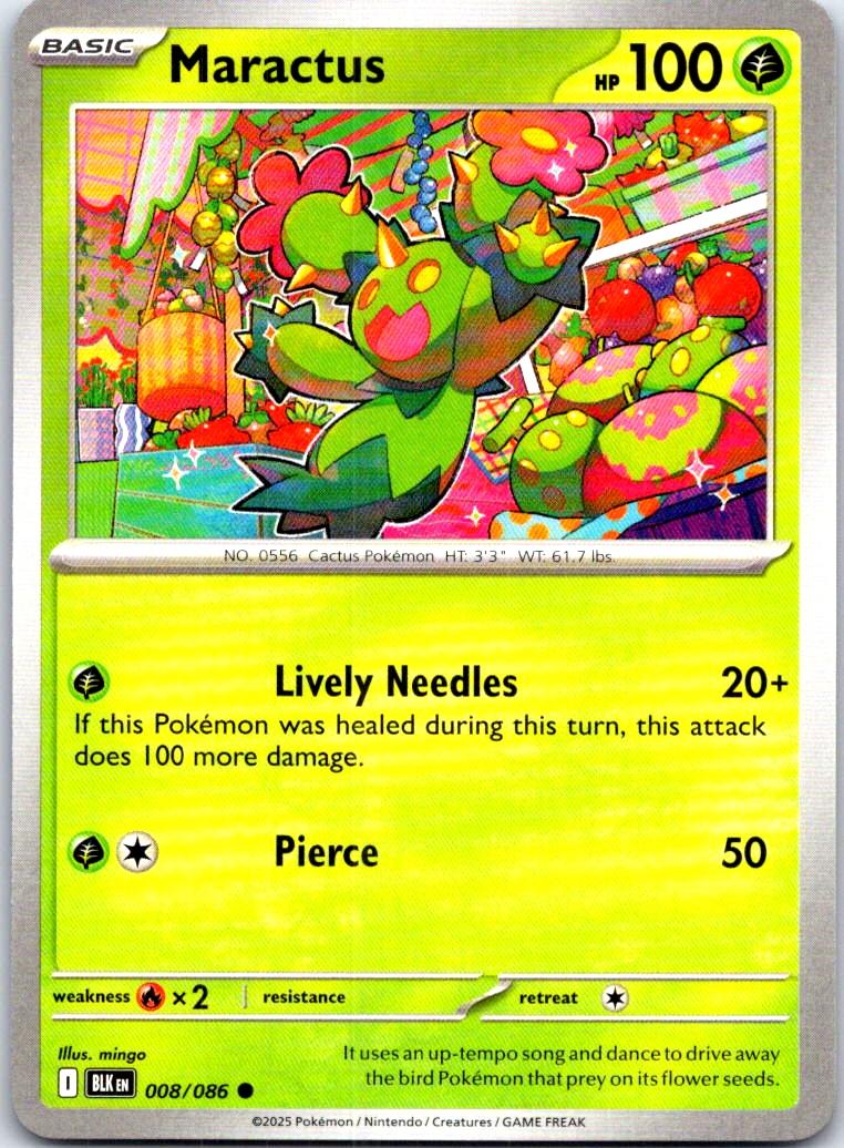 Maractus - 008/086 - - BLACK BOLT - Pokemon - Common | AB70-42